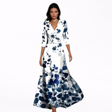 Hedwig | Elegantes Maxikleid mit Blumenmuster