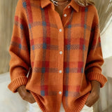 Anna - Retro-Strickpullover aus handgemachter Wolle mit Kontrast
