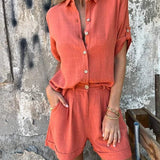 Magdalena | Luftiges geknöpftes Set