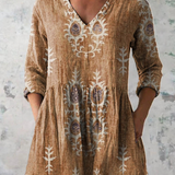 Frederike | Lange Bluse mit V-Ausschnitt