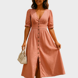 Nina – Glänzendes Denim-Kleid