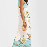 Josefine | Midikleid ärmellos mit Blumenprint Resort Sunshine