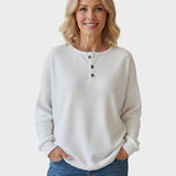 Michaela – Eleganter Damenpullover mit Knöpfen