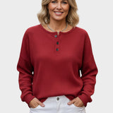 Michaela – Eleganter Damenpullover mit Knöpfen