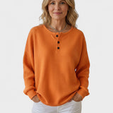Michaela – Eleganter Damenpullover mit Knöpfen