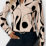 Joana - Elegante Bluse mit langen Ärmeln und V-Ausschnitt