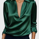 Nádia - Premium Bluse mit V-Ausschnitt
