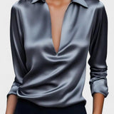 Nádia - Premium Bluse mit V-Ausschnitt