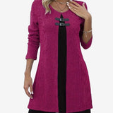Elora™ Schickes Strickkleid mit Kontrast