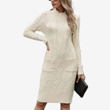 Amina™ Elegantes Strickkleid