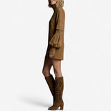Tania™ Mini Kleid mit hohem Kragen