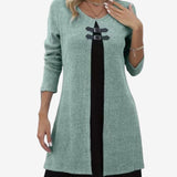 Elora™ Schickes Strickkleid mit Kontrast