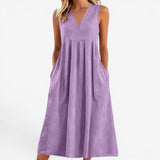 Suzaine™ Midi- Kleid mit ausgestelltem Schnitt
