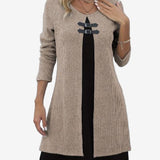 Elora™ Schickes Strickkleid mit Kontrast