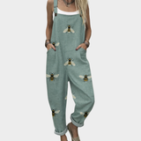 Bequeme bedruckte Latzhose