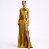 Marlies | Kleid Halter Aperto sulla Schiena Metallico