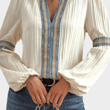 Elegante Bluse mit V-Ausschnitt