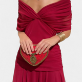 Magda - Langes florales Kleid mit V-Ausschnitt