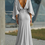 Sophia | Kleid elegant mit V-Ausschnitt, ärmellos und rückenfrei