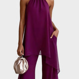 Viola - Elegantes Komplettset mit Haltertop und Hose