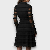 Paulina – Midi-Kleid aus transparentem Material mit Fransen