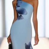 Lotta | Maxikleid Off-Shoulder aus Satin