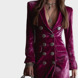 Vera - Maxikleid Blazer aus Samt