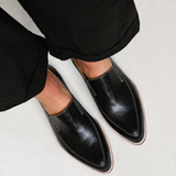 Hilde | Schwarzer Patchwork-Loafer