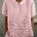 Tabea | Bluse mit Blumenstickerei