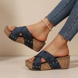 Eva-Marlene | Boho-Keilsandalen