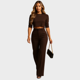 Mareen - Enganliegendes Set für den Herbst mit Top und Hose für Damen