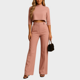Mareen - Enganliegendes Set für den Herbst mit Top und Hose für Damen