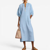 Francen™ Midi-Kleid mit Reißverschluss