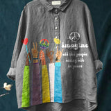 Paula | Damen-T-Shirt mit Boho-Friedensprint